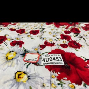 包邮 30元 4D0453纯棉棉麻花布面料做衬衣裙子0.45米乘1.4米