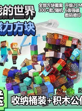 我的世界磁力方块磁吸积木模型儿童益智拼装玩具男孩生日儿童礼物
