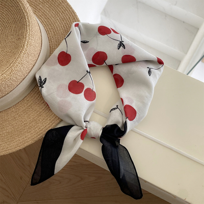 春夏季轻薄透气纯棉方巾丝巾领巾