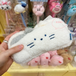 family笔袋黄油君牛奶猫毛绒文具收纳袋女生礼物 韩国butter