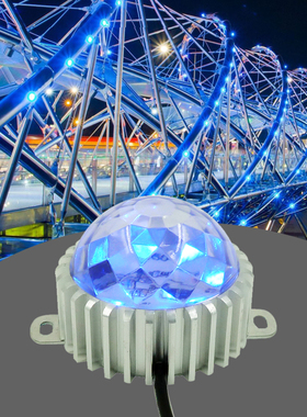 LED点光源户外防水七彩跑马星星灯亮化七彩低压全彩DMX512点阵屏