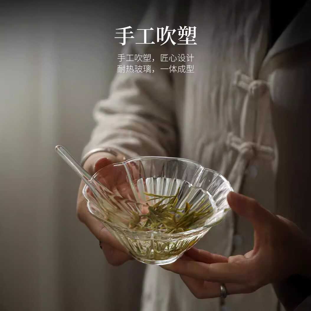 水盂家用玻璃大号日式建盏杯托