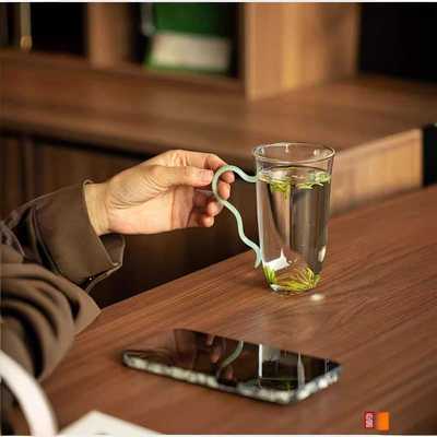透明办公室泡花茶玻璃杯高颜值