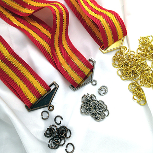 红白蓝金丝带奖牌挂绳奖章横批绳定做运动奖牌彩带挂带绶带20送1