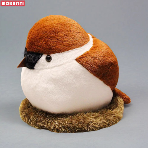 超软小鸟玩偶山雀肥啾毛绒小鸟窝