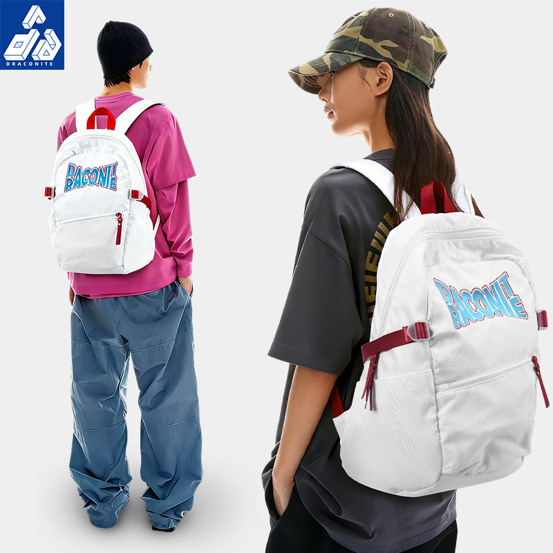 DRA美式复古双肩包大学生书包