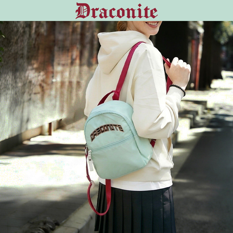 DRACONITE迷你小号双肩包女美式小型书包小背包大学生轻便通勤包 - 实物图