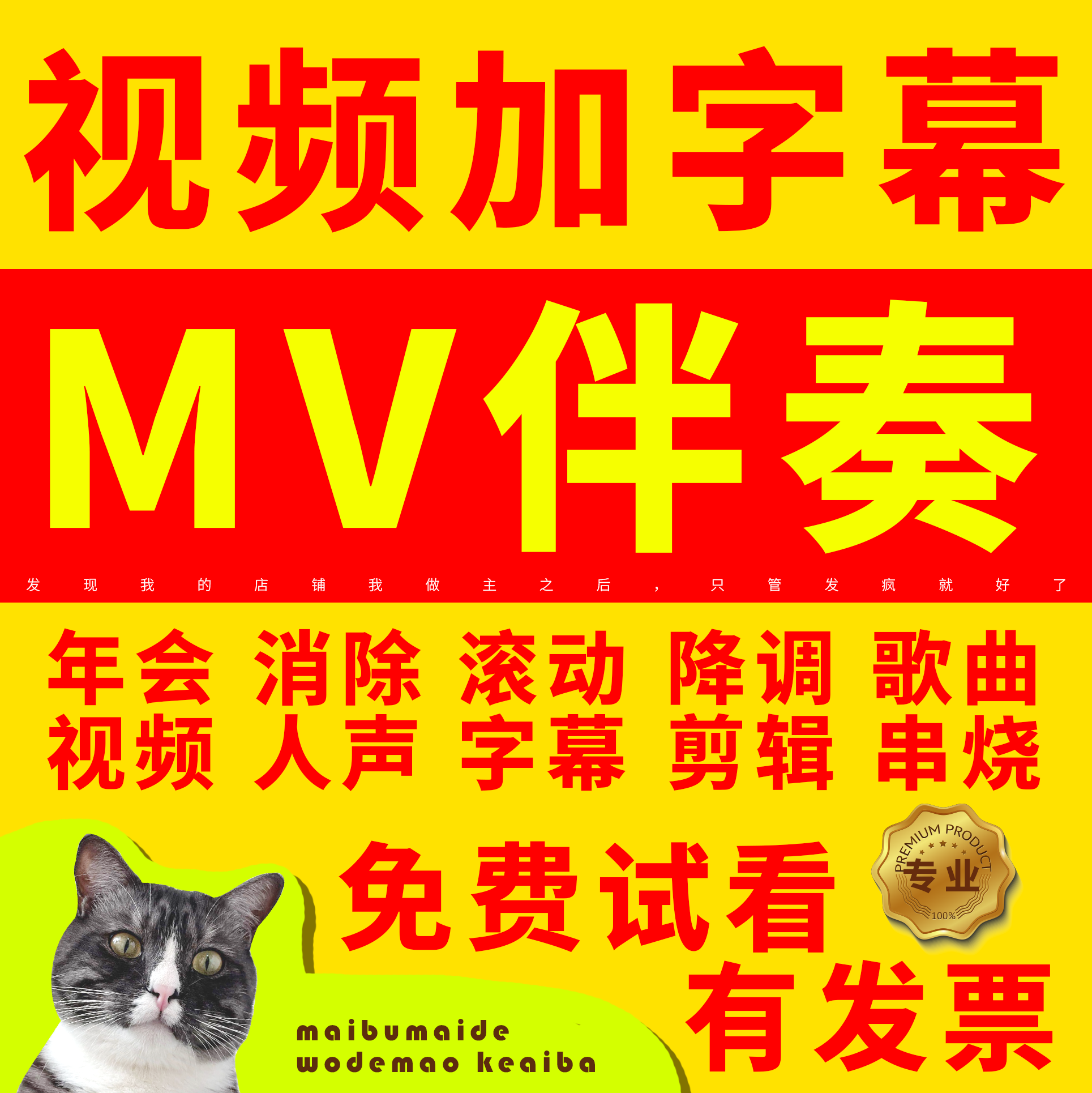 MV视频伴奏剪辑歌词排版K歌