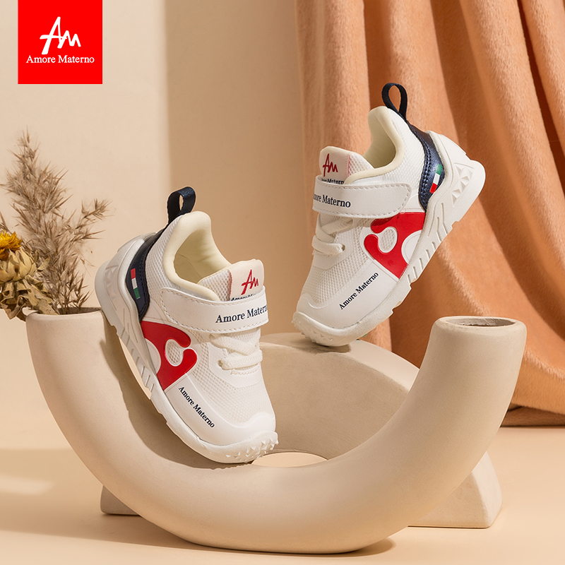 AM童鞋经典透气男女童学步鞋9-28月宝宝舒适休闲鞋2025年秋季新款