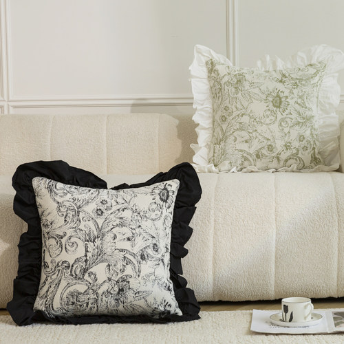 法式奶油中古抱枕客厅沙发飘窗靠背腰枕靠垫套车枕床头枕莫里斯