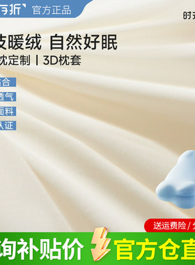 时光存折云朵枕成人春夏冰丝枕套