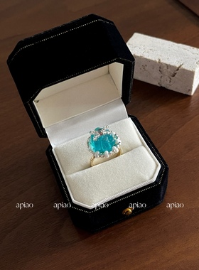 apiao原创【湖泊·流光】大自然礼物系列手作日系串珠戒指