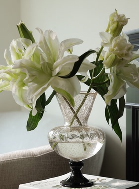 法式复古玻璃花瓶客厅桌面摆件