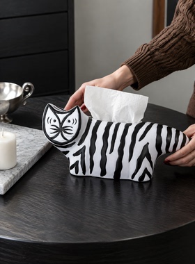 可爱手绘斑马树脂桌面收纳摆件