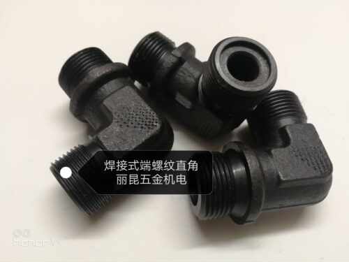 JB/T967焊接式端螺纹直角管接头m22x1.5(组合垫)一m27x1.5(O型圈)