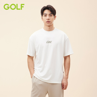 情侣 夏季 GOLF高尔夫World系列短袖 t恤男女棉透气圆领休闲体恤衫