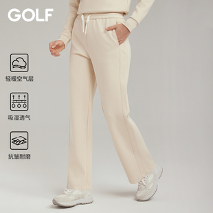 舒适保暖运动休闲显瘦厚款 GOLF高尔夫Jeans针织长裤 女25秋冬新款