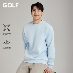GOLF高尔夫Jeans卫衣男25秋冬新款 350克重磅圆领卫衣刺绣男女同款