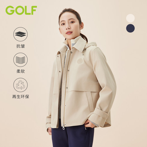GOLF/高尔夫连帽秋冬风衣外套