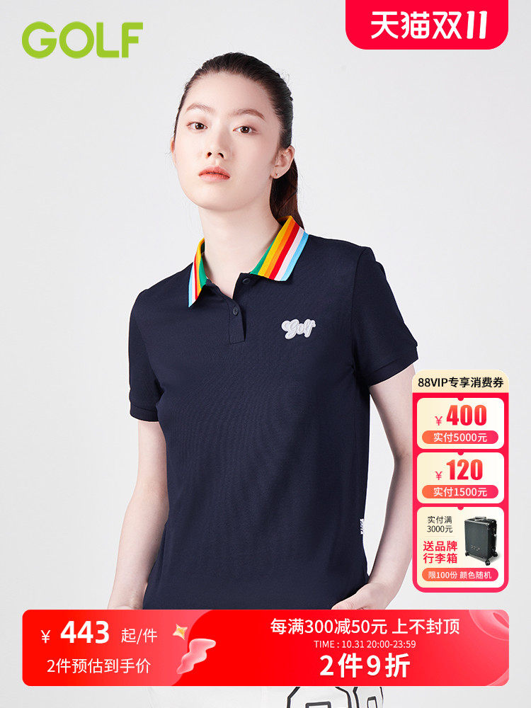 여름 여성을위한 골프|골프 폴로 셔츠 통기성 슬림 패션 스포츠 반팔 여성 캐주얼 티셔츠 여성용