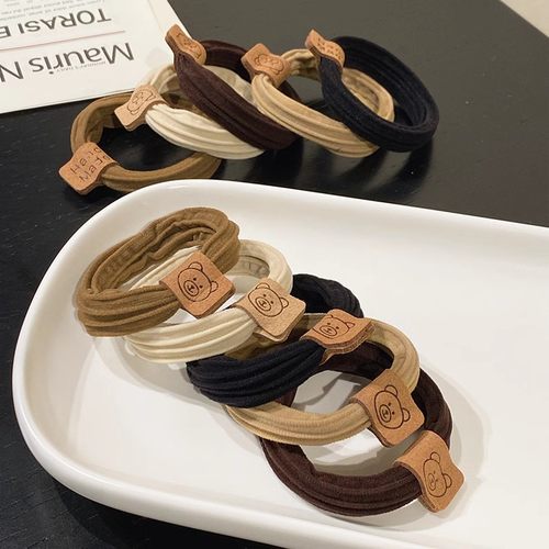 简约发绳小熊耐用无缝发圈高弹力