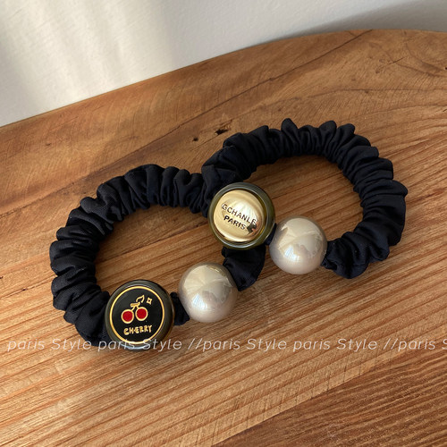 韩系珍珠樱桃小肠发圈女高弹力