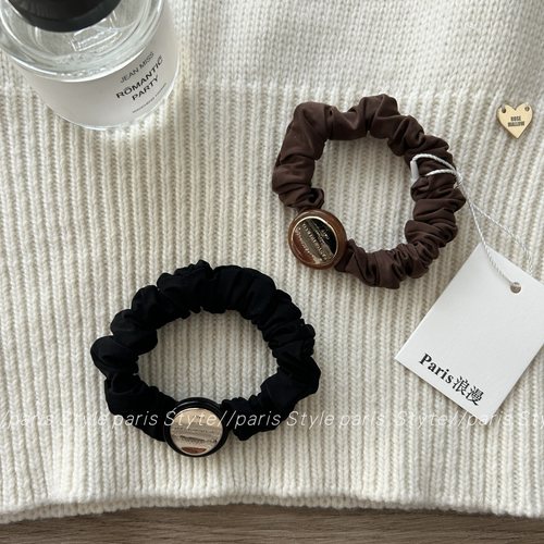 高级感法式金标小肠发圈头绳女