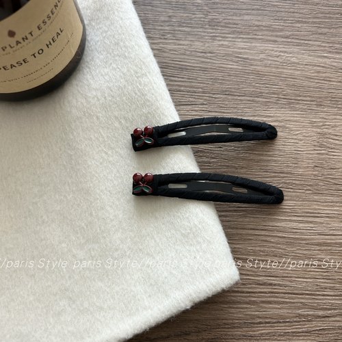 韩国侧边樱桃BB夹2025新款发夹女