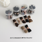 21根罐装 基础发圈高弹力无接缝头绳耐用简约ins黑色扎头发绳头饰