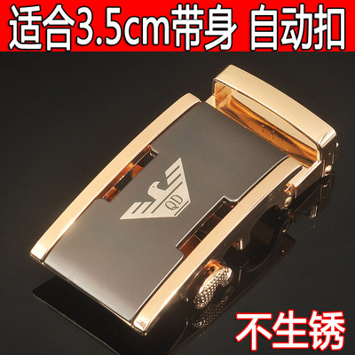 不生锈不褪色】皮带扣自动扣锌合金腰带扣头4.0cm金色高档配件