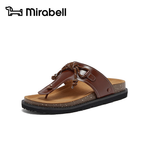 Mirabell商场同款2026夏季新款一字带软底外穿休闲拖鞋女B7L23BT6