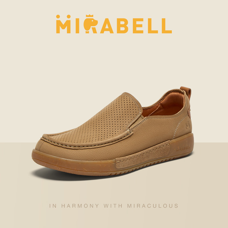 Mirabell/美丽宝2025春季商场同款男简约舒适休闲皮鞋B7J08AM5