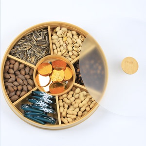 全竹圆形零食干果点心盒