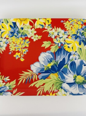 Certified International繁花 16寸陶瓷大长方盘 壶托摆盘托盘子