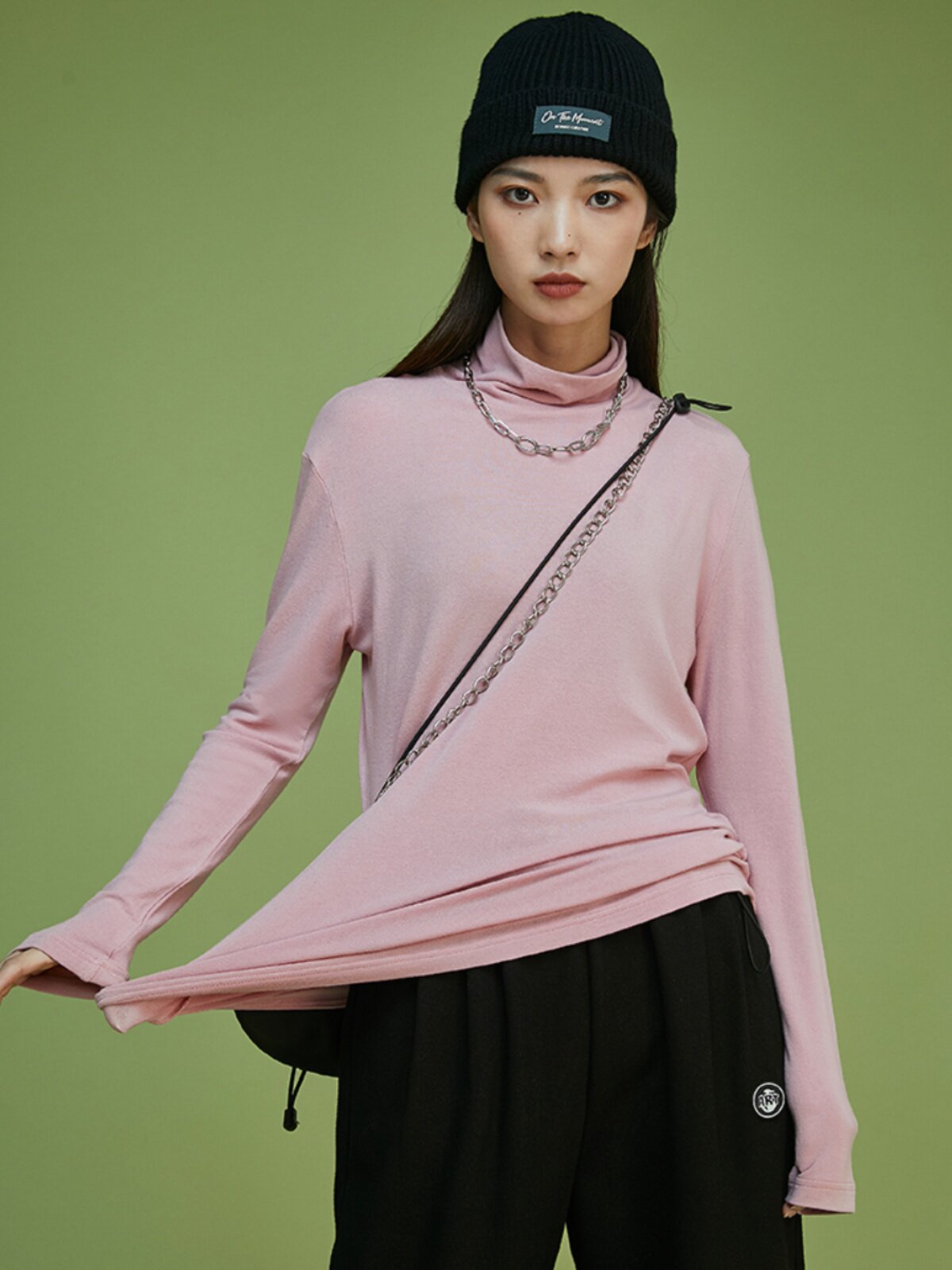 ONEDU打底衫女2024新款秋冬纯色高领韩版百搭显瘦修身内搭长袖T恤