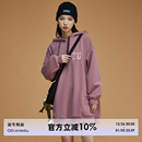 休闲中长款 长袖 裙子潮 秋冬加绒卫衣连衣裙女连帽宽松韩版 2025新款