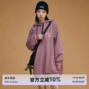 休闲中长款 长袖 裙子潮 秋冬加绒卫衣连衣裙女连帽宽松韩版 2025新款