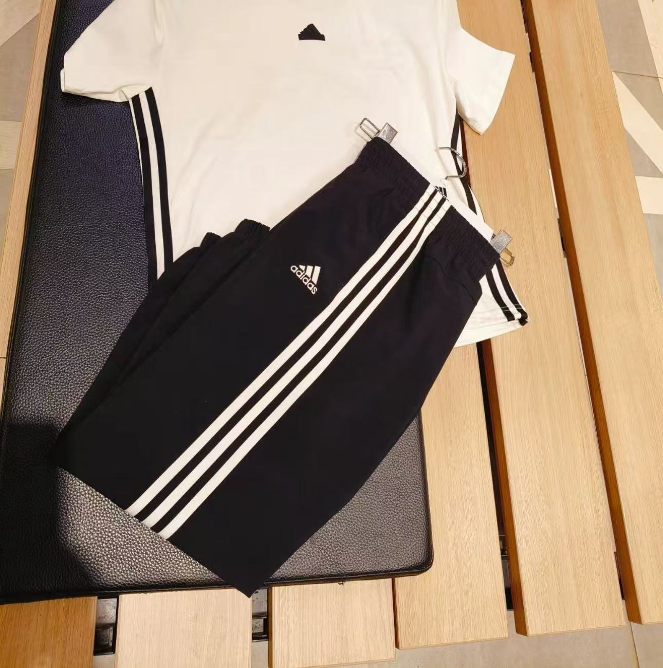 正品ADIDAS阿迪达斯女子三条杠梭织透气运动训练收口长裤GR9605