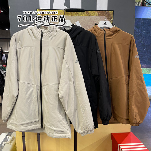 阿迪达斯2024冬新款运动棉衣男子