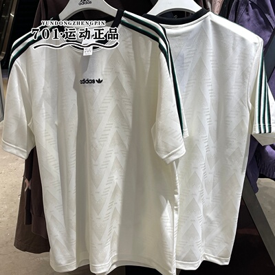 阿迪达斯三叶草男运动训练短袖