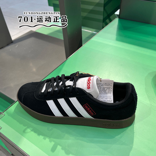 正品ADIDAS阿迪达斯男女同款T头鞋低帮轻便休闲黑色板鞋 JS3004