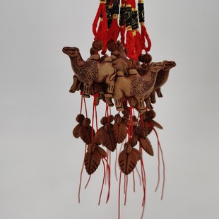 推荐敦煌仿胡杨木红绳小骆驼挂件工艺品纪念品沙漠之舟树脂钥匙扣