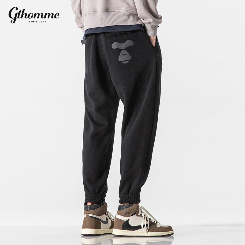 卫裤男宽松直筒束脚休闲运动