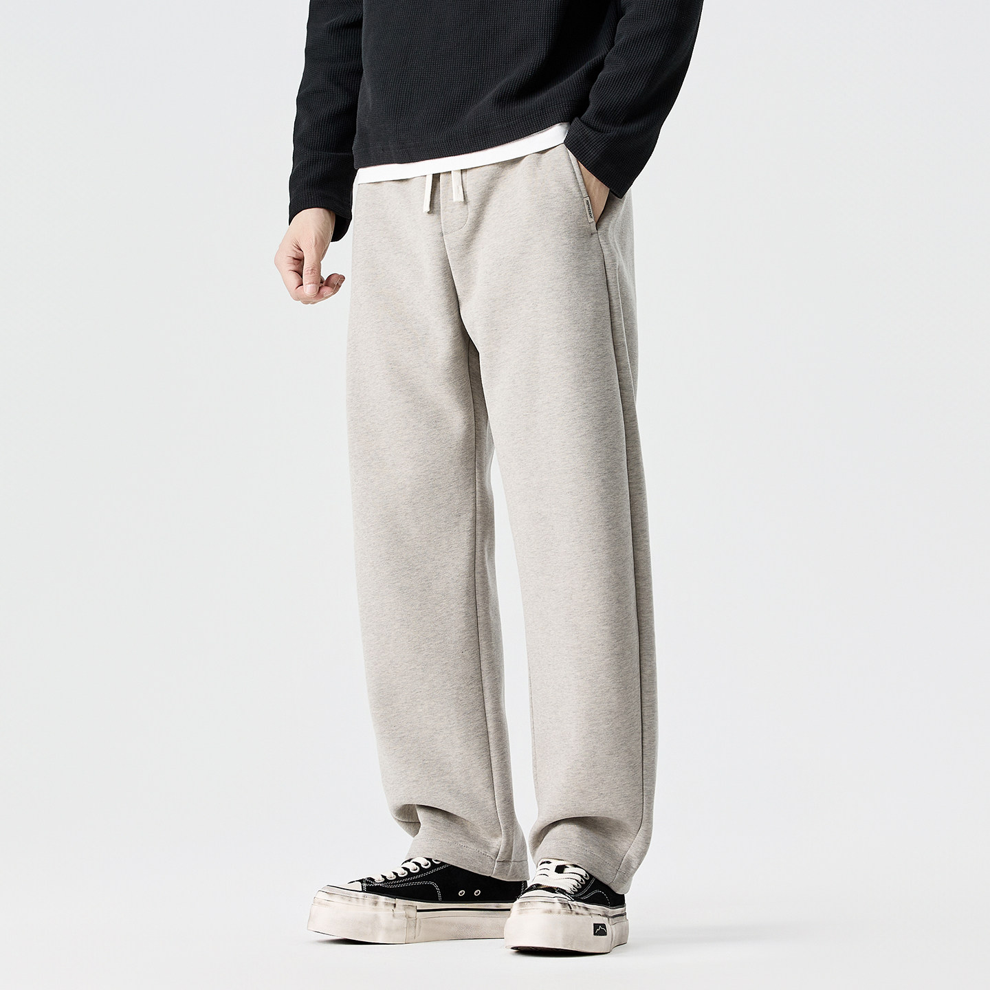 裤子男秋冬新款美式高街卫裤男宽松直筒阔腿潮牌休闲运动裤长裤