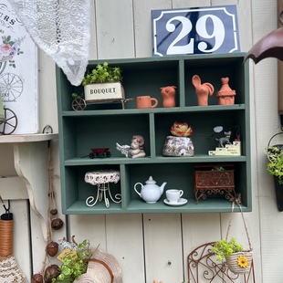 ZAKKA风格 置物架壁挂上墙收纳架柜子桌面6宫格杂货花园