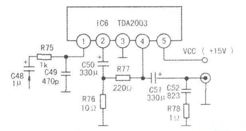 tda2003a功率放大器声音功放