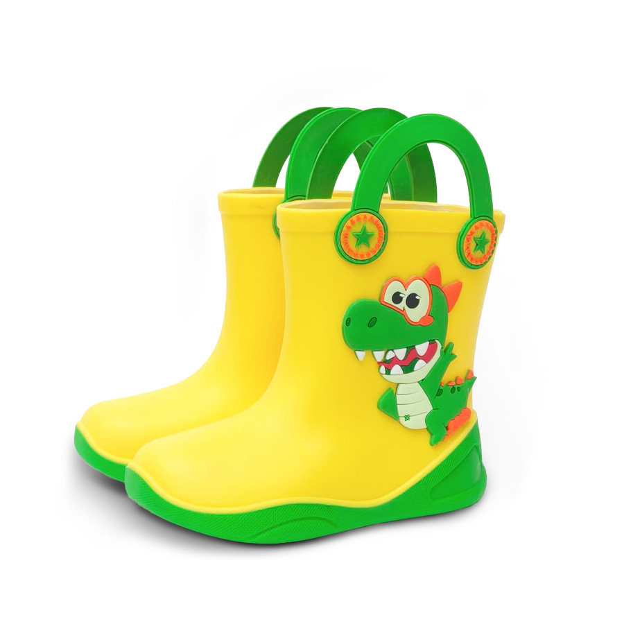儿童恐龙熊猫防水防滑雨靴