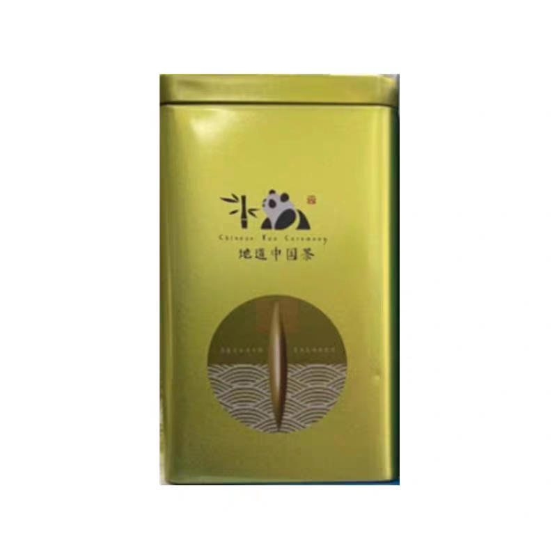 【天时】熊猫绿茶绿色红色半斤装空铁罐马口铁整箱起发