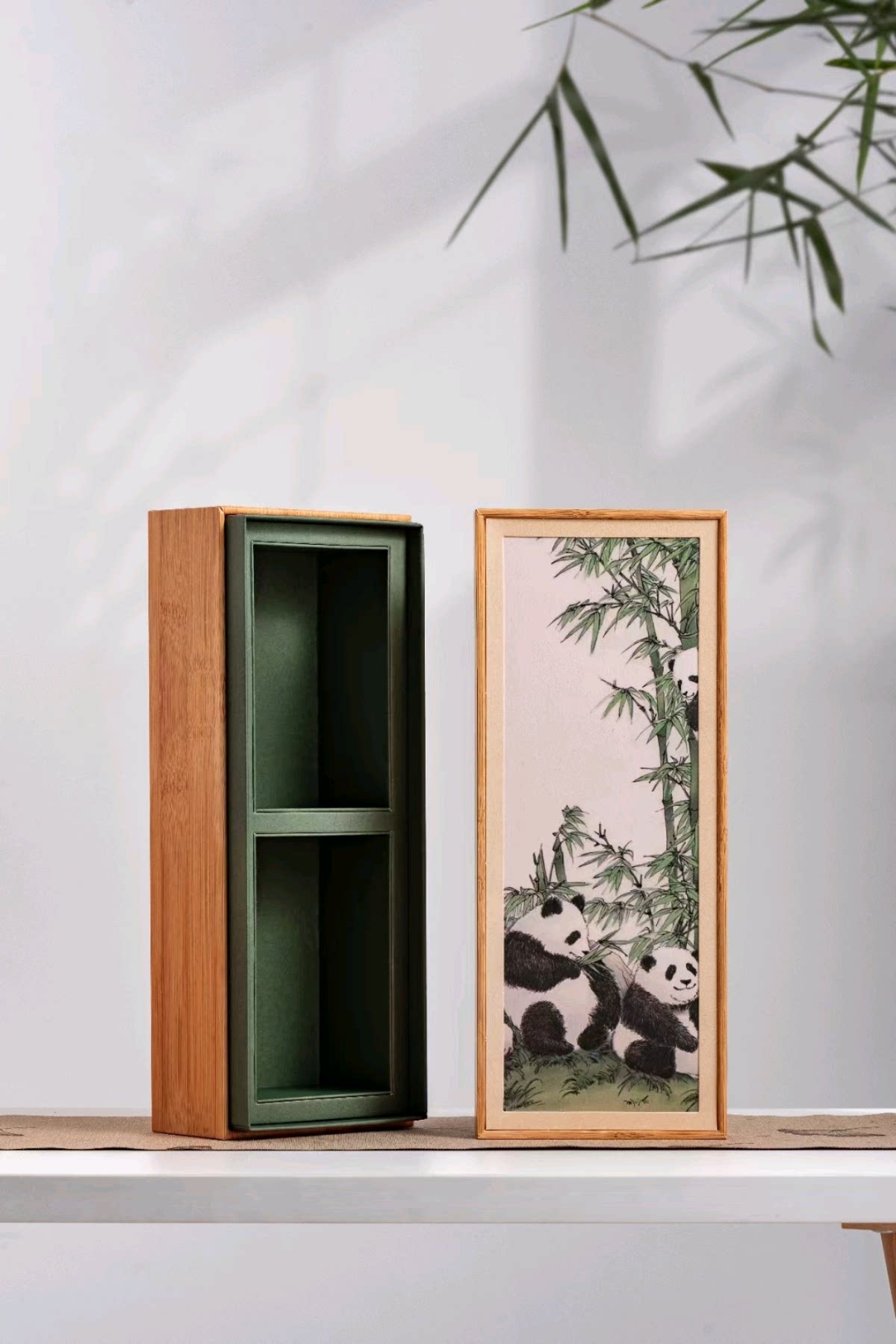 熊猫绿茶白茶红茶礼盒包装创意礼品盒空槽摆泡可免费定制logo