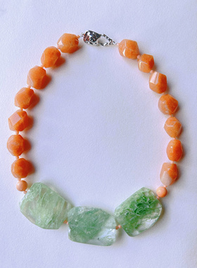 原创 复古小众设计 天然石时髦文艺感颈链项链 monies/lizzie风